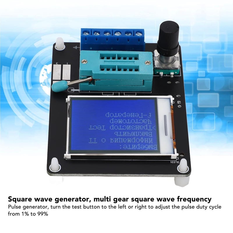Transistor Tester With 1 77 Inch TFT Color Display Capacitance Inductance Volt Frequency Meter Russian Simplified Version - Image 3